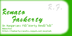 renato faskerty business card